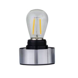 First Choice Lighting Set of 2 Betchley - Battery Operated Chrome Lamp with Green Glass in Silver - thumbnail 3