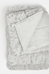 OHS Fluffy Fleece Sensory Sleep Therapy Weighted Blanket 150 x 200 cm 8kg in Silver - Size: 150 cm x 200 cm - thumbnail 3