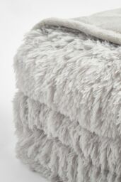 OHS Fluffy Fleece Sensory Sleep Therapy Weighted Blanket 150 x 200 cm 8kg in Silver - Size: 150 cm x 200 cm - thumbnail 2