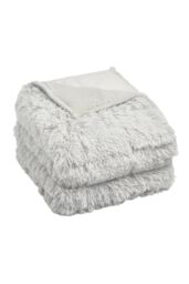 OHS Fluffy Fleece Sensory Sleep Therapy Weighted Blanket 150 x 200 cm 8kg in Silver - Size: 150 cm x 200 cm