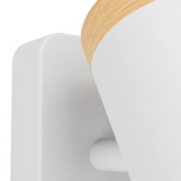 Eglo Consuma Steel & Wood 3-Light Bathroom Spotlight, White & Brown - thumbnail 4
