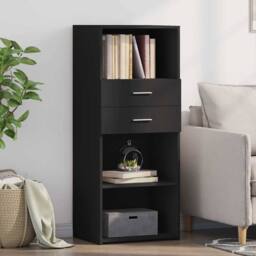 Berkfield Home Highboard Black 50x42.5x124 cm Engineered Wood - thumbnail 1