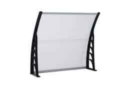 Gr8 Garden Door Canopy Porch Rain Protector Awning Lean-To Roof Shelter 90 X 120cm in Clear - Size: 90 X 120 cm - thumbnail 2