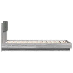 Berkfield Home Bed Frame without Mattress Grey Sonoma 90x190 cm Single - thumbnail 5