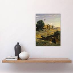 "Artery8 Camille Corot Hagar & Her Son in the Wilderness Wall Art Print - Size: W12"" x H16""" - thumbnail 4