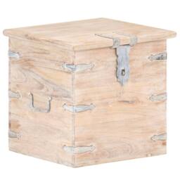 Berkfield Home Beautiful Chest 40x40x40 cm Solid Acacia Wood in Light Brown - Size: 40 x 40 x 40 cm - thumbnail 9