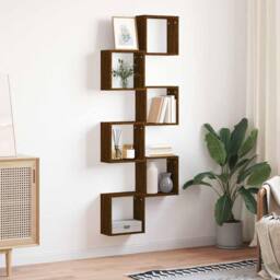 Berkfield Home Wall Cube Shelves 6 pcs Brown Oak 30x15x30 cm - Size: 30 x 15 x 30 cm - thumbnail 3