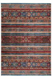 Kukoon Machine Washable Looped Pile Red Striped Living Room Area Rug - Size: 120 cm x 170 cm - thumbnail 1