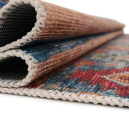 Kukoon Machine Washable Looped Pile Red Striped Living Room Area Rug - Size: 120 cm x 170 cm - thumbnail 9
