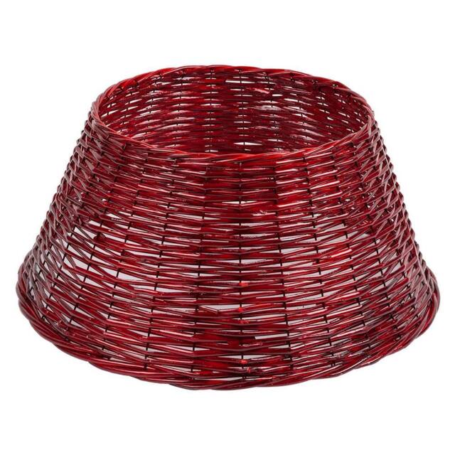 VFM e-Store Christmas Tree Skirt Decoration 57cm x 57cm Red X 1 - Size: 57 cm x 57 cm - image 1