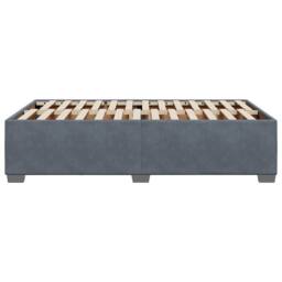 Berkfield Home Bed Frame without Mattress Dark Grey¬†Double Velvet in Dark Grey - Size: Double - thumbnail 5