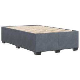 Berkfield Home Bed Frame without Mattress Dark Grey¬†Double Velvet in Dark Grey - Size: Double - thumbnail 6