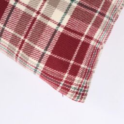 OHS Woven Check Cushion Covers Tartan Pack of 2 Filled Case Pad Set Home in Red - Size: 45 cm x 45 cm - thumbnail 5