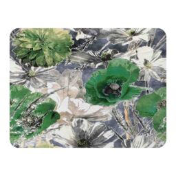 Benjamin Tate Design Green Flowers Blanket in Natural - Size: 120 cm x 150 cm - thumbnail 1