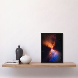 Artery8 NASA James Webb Telescope Catches Fiery Hourglass New Star Forms Protostar Artwork Framed Wall Art Print A4 in Black - thumbnail 2