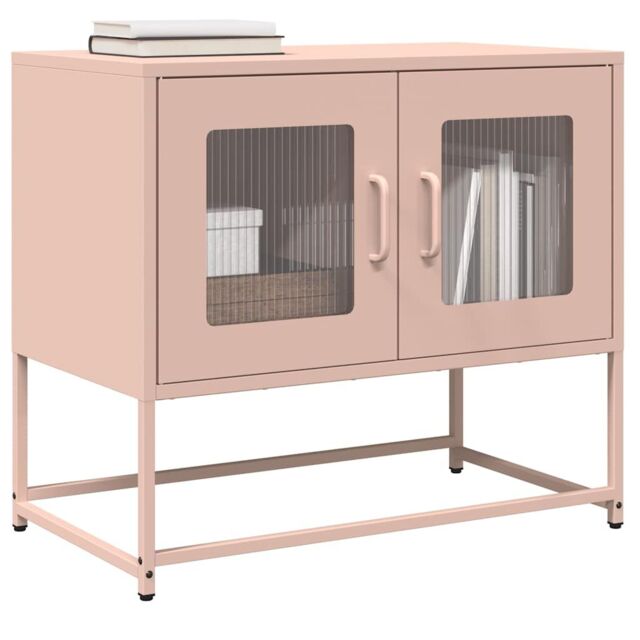 Berkfield Home TV Cabinet Pink 68x39x60.5 cm Cold-rolled Steel