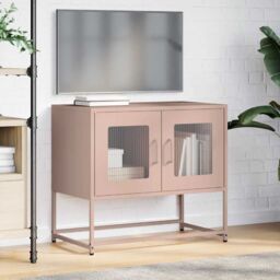 Berkfield Home TV Cabinet Pink 68x39x60.5 cm Cold-rolled Steel - thumbnail 3