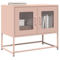 Berkfield Home TV Cabinet Pink 68x39x60.5 cm Cold-rolled Steel - thumbnail 1