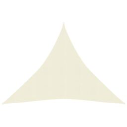 Berkfield Home Sunshade Sail 160 g/m ² Cream 4x4x4 m HDPE in Beige - thumbnail 1