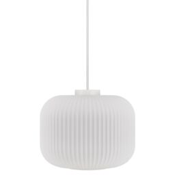 Nordlux Vintage Indoor Pendant Light White Glass E27 Ribbed - Mains Powered, IP20 - thumbnail 4
