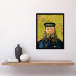 Artery8 Vincent van Gogh Framed Wall Art Print The Postman Joseph Roulin in Green - Size: A4 - thumbnail 2