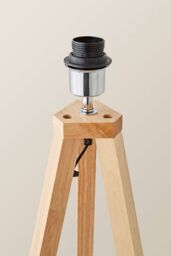 ValueLights Barbro Tripod Floor Light Lamp - Base Only in Light Brown - thumbnail 4