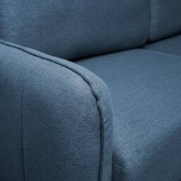 Bravich LTD Brixton 2 Seater Sofa - Modern Fabric Sofa with Steel Legs in Blue - thumbnail 8