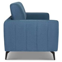 Bravich LTD Brixton 2 Seater Sofa - Modern Fabric Sofa with Steel Legs in Blue - thumbnail 4