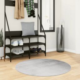 Berkfield Home Rug IZA Short Pile Scandinavian Look Grey √ò 100 cm - Size: Medium - thumbnail 1