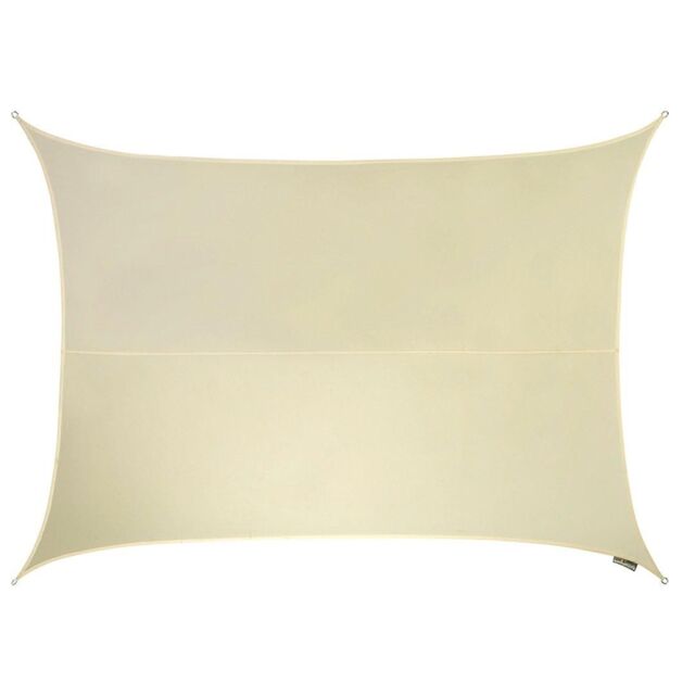 Primrose 6m x 5m Waterproof Patio Sun Shade Sail Canopy 98% UV Block Free Rope in Off-White - image 1