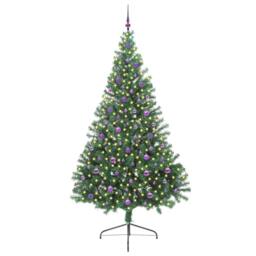 Berkfield Home Beautiful Artificial Pre-lit Christmas Tree Green 240 cm PVC - thumbnail 1