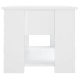 Berkfield Home Modern Coffee Table White 79x49x41 cm Engineered Wood - Size: 79 x 49 x 41 cm - thumbnail 7