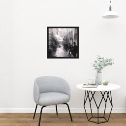 "Artery8 Wall Art Print Riis Bandits Roost Mulberry Street New York 1888 Square Framed Picture 16X16 Inch in Black - Size: W16"" x H16""" - thumbnail 2