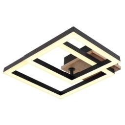 Netlighting Bard Integrated LED Semi Flush Ceiling Light Matt Black 2x LED 3000K - thumbnail 5