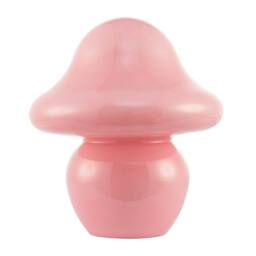 Happy Homewares Soft Blush Pink Mushroom Table Lamp with Curvy Head & Round Base - thumbnail 1