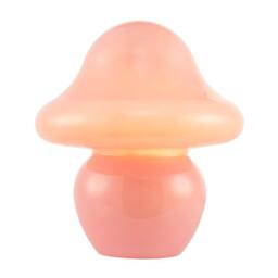 Happy Homewares Soft Blush Pink Mushroom Table Lamp with Curvy Head & Round Base - thumbnail 2