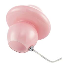 Happy Homewares Soft Blush Pink Mushroom Table Lamp with Curvy Head & Round Base - thumbnail 3