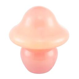 Happy Homewares Soft Blush Pink Mushroom Table Lamp with Curvy Head & Round Base - thumbnail 6