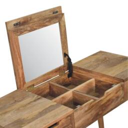 Wyld Haus Saint Paul de Vence Oak Mango Wood Dressing Table 3 Drawers in Brown - thumbnail 5