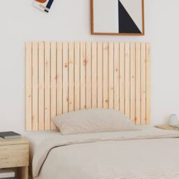 Berkfield Home Wall Headboard 140x3x90 cm Solid Wood Pine in Light Tan - Size: 140 x 3 x 90 cm - thumbnail 2
