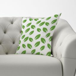 Warren Reed - Designer Leaves Pattern Cushions in Green - Size: 60 cm x 60 cm - thumbnail 2
