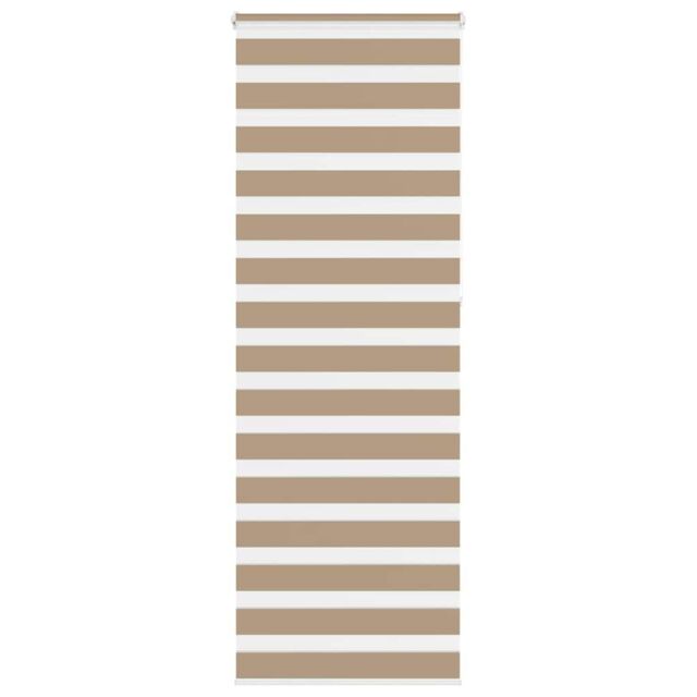 Berkfield Home Zebra Blind Sand Brown 85x230 cm Fabric Width 80.9 cm Polyester - image 1