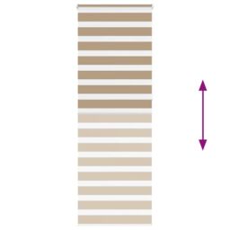 Berkfield Home Zebra Blind Sand Brown 85x230 cm Fabric Width 80.9 cm Polyester - thumbnail 5