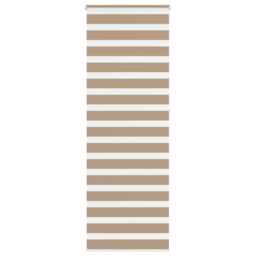 Berkfield Home Zebra Blind Sand Brown 85x230 cm Fabric Width 80.9 cm Polyester - thumbnail 1