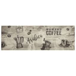 Berkfield Home Kitchen Rug Washable Coffee Grey 60x180 cm Velvet