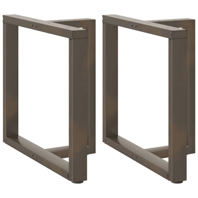 Berkfield Home Dining Table Legs T-Shaped¬†2 pcs Natural Steel 70x35x(72-73) cm Steel - image 1