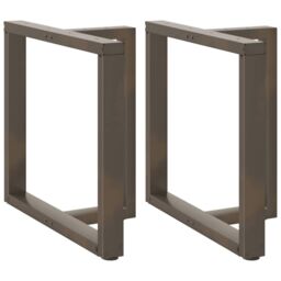 Berkfield Home Dining Table Legs T-Shaped¬†2 pcs Natural Steel 70x35x(72-73) cm Steel - thumbnail 1