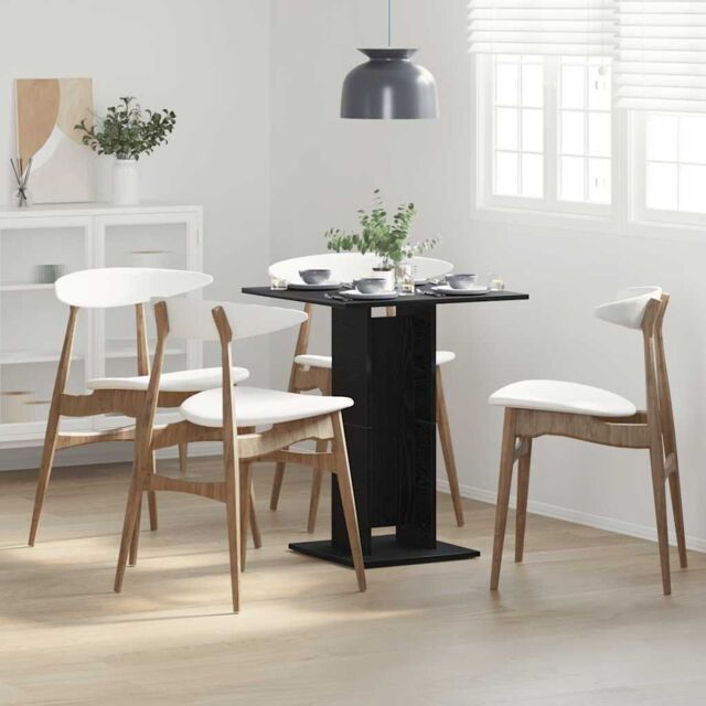Berkfield Home Bistro Table Black Oak 60x60x75 cm Engineered Wood - Size: 60 x 60 x 75 cm - image 1