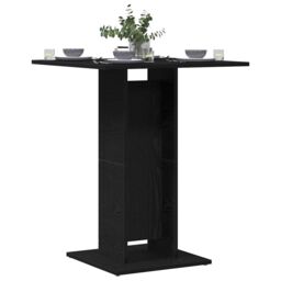 Berkfield Home Bistro Table Black Oak 60x60x75 cm Engineered Wood - Size: 60 x 60 x 75 cm - thumbnail 4