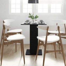 Berkfield Home Bistro Table Black Oak 60x60x75 cm Engineered Wood - Size: 60 x 60 x 75 cm - thumbnail 3